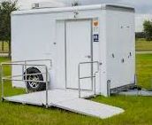 Outside ADA Shower and Restroom Combo Trailer
