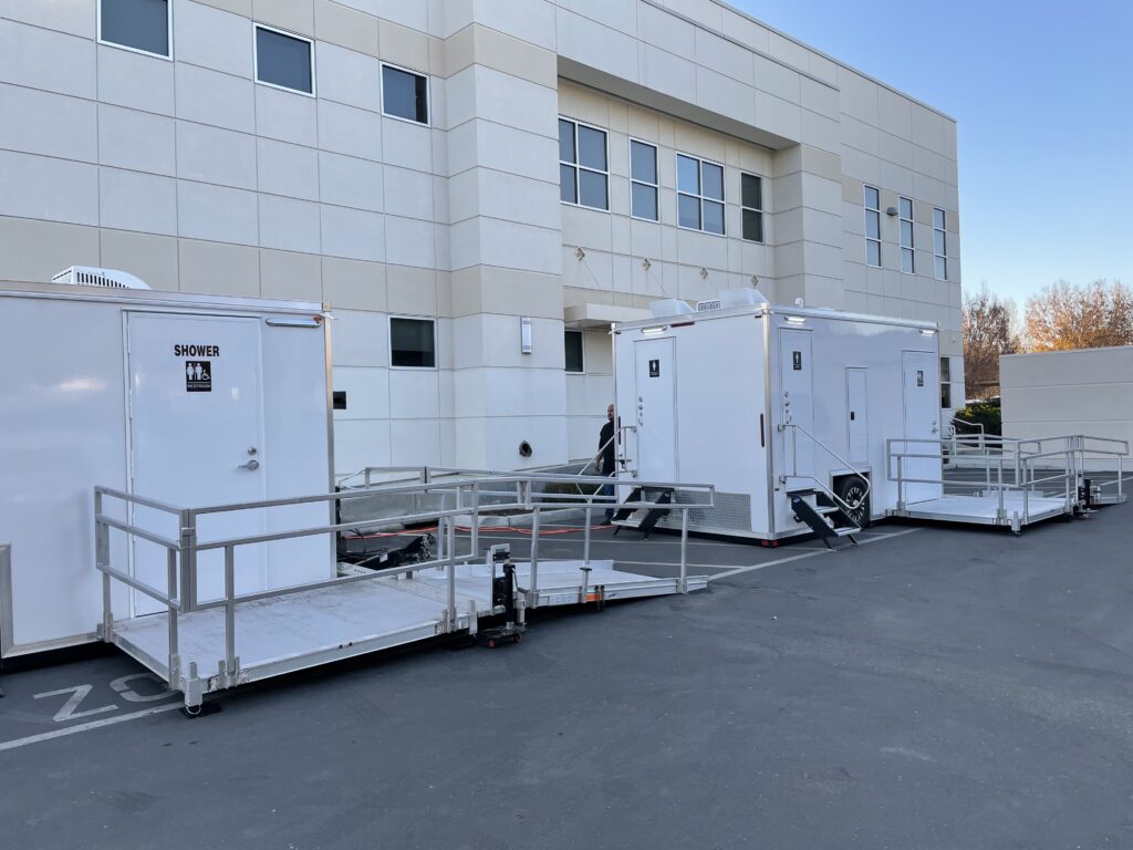 ADA Restroom trailer rentals for hospitals and emergencies in Reno